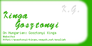 kinga gosztonyi business card